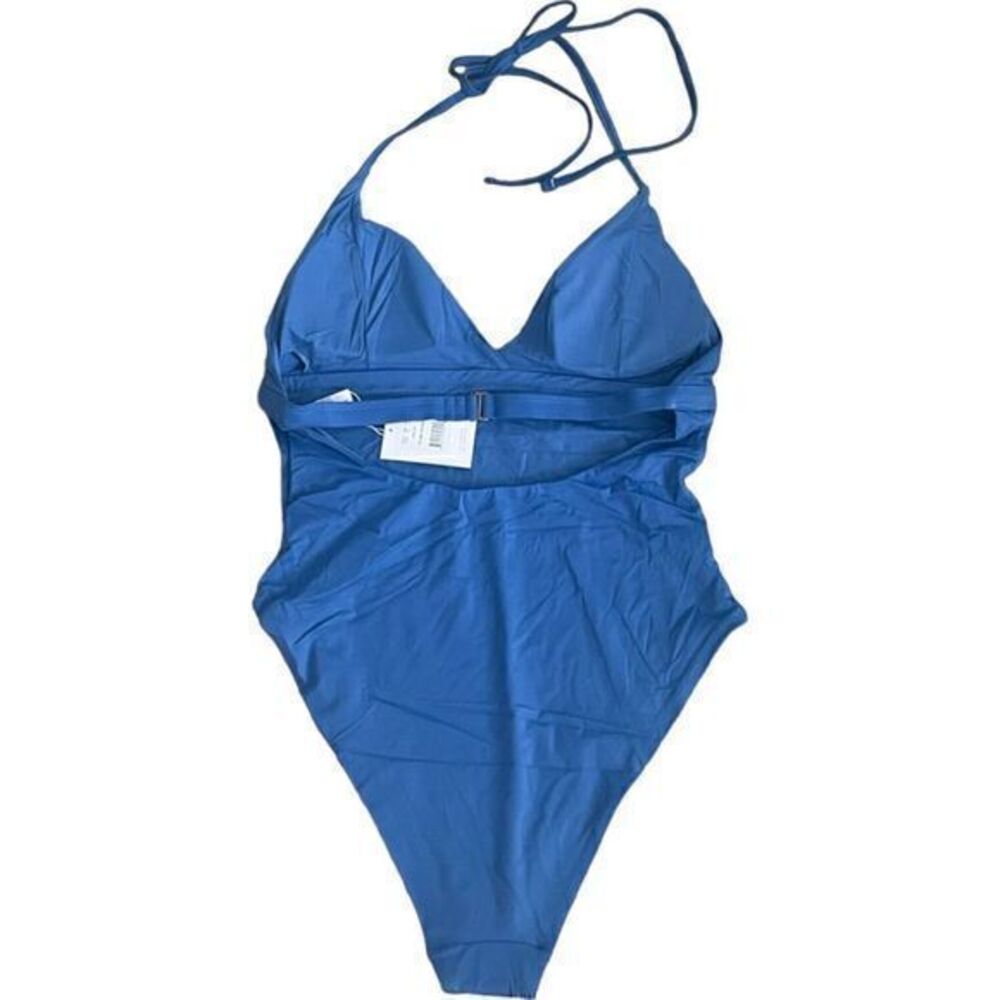 Andie Swim The Lagos One Piece Swimsuit Halter Tie Neck Horizon‎ Blue Size XL - Picture 6 of 14